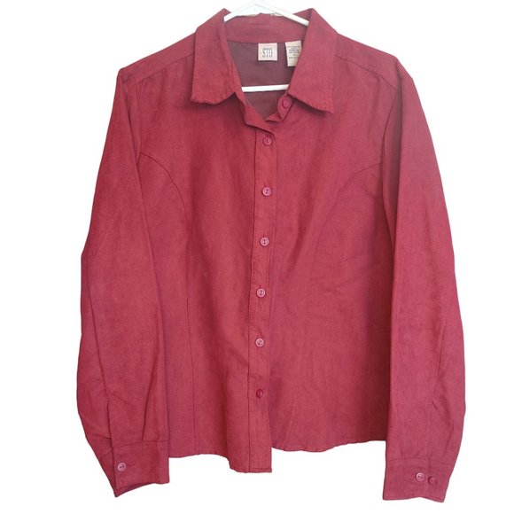 susquehanna trail outfitters Other - Susquehanna Trail Outfitters Men's Red Long Sleeve Button Down Top XL